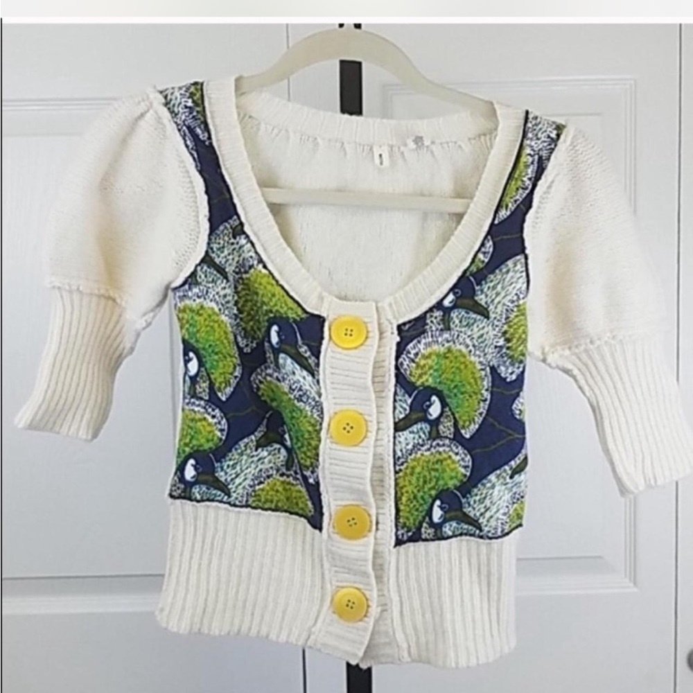 Sleeping on Snow Peacock Reversible Cardigan M